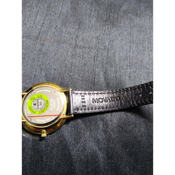 Authentic Movado Ultra-Slim Black Dial Ladies Watch - Picture 4 of 8